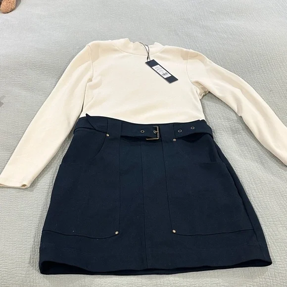 Veronica Beard Morrisey Mixed Media Mini Dress - Picture 5 of 7